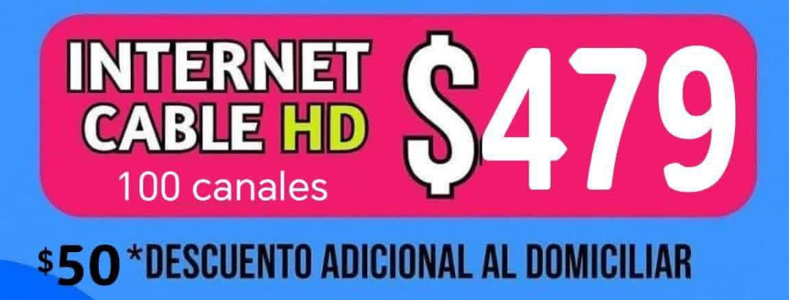 Promoción de internet cable HD por 479